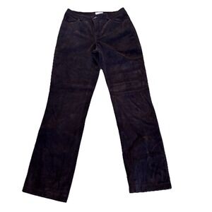 Gap Vintage Leather Boot Cut Pants Size 6 Brown Lined Womens